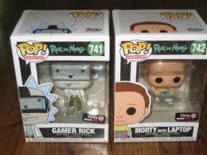 Funko POP Lot Rick and Morty Gamer Rick 741 Morty W/Lamp 742 Gamestop Exclusive!