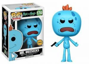 CHASE Funko Pop! Rick and Morty Mr. Meeseeks w/ Gun Vinyl #174 [Toy Collectible]