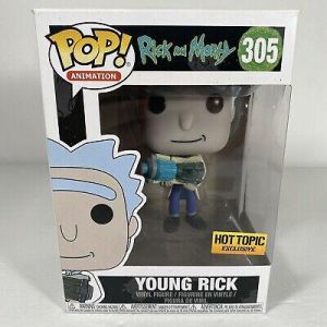 Funko Pop! Rick and Morty Young Rick 305 Hot Topic Exclusive Good Condition